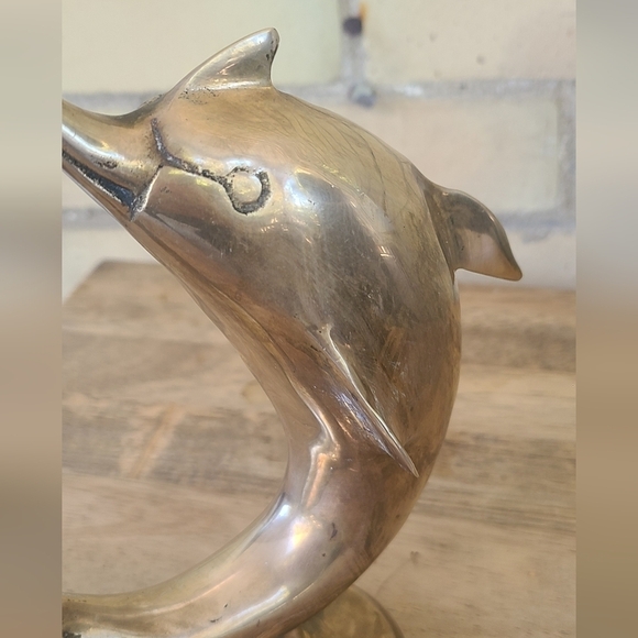 Vintage Brass Dolphin - Picture 3 of 6